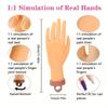 Nail Art Fake Hand Flexible Soft Adjustable Plastic Finger Practice Prosthetic Model Manicure Training Display Tool