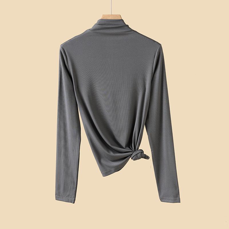 

Women s Versatile Half Turtleneck Long-Sleeve Top for Spring/Autumn, Fashionable & Simple Design for Indoor/Outdoor Wear. XXL