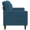 Vidaxl Sofa 2-Osobowa, Niebieski, 140 Cm, Tapicerowana Aksamitem