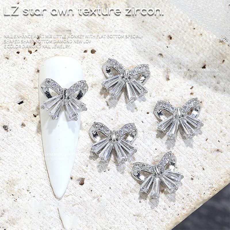 Nail Charms Exquisite 3D Accessories with Zircon DIY Nails Art Manicures for Salon or Home Use