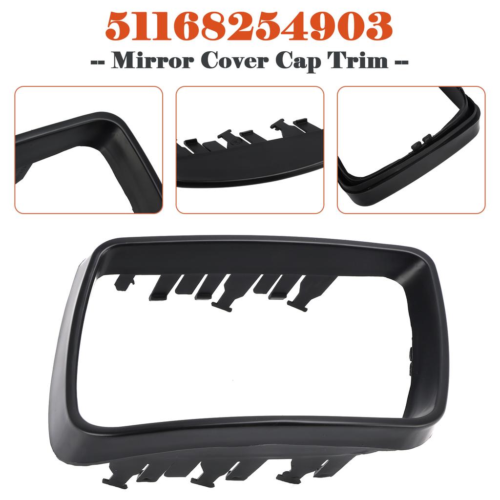 Door Mirror Cover Cap Trim Ring Left Side for BMW X5 E53 2000 2001 2002 2003 2004 2005 2006 51168254903