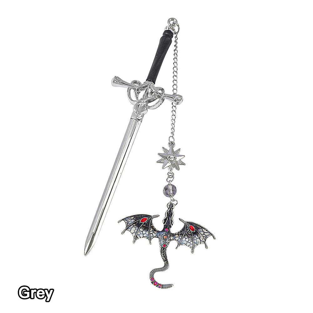 Fantasy Dragon Sword Bookmarks Gothic Reading Accessories Bag Pendant for Dragon Lovers Readers