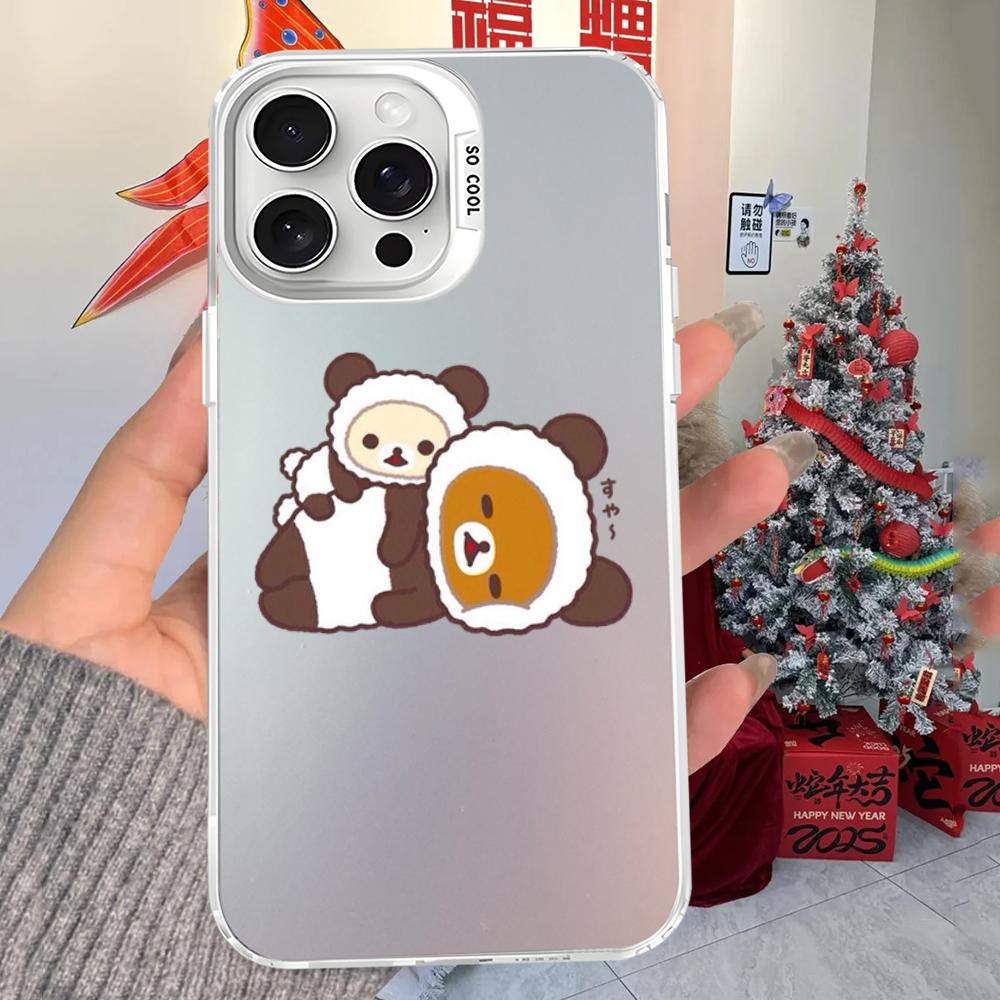 Rilakkuma Phone Case For iPhone 16 15 14 13 12 11 Pro Max X XR XSMAX 8 7 Plus Matte Shockproof Back Cover