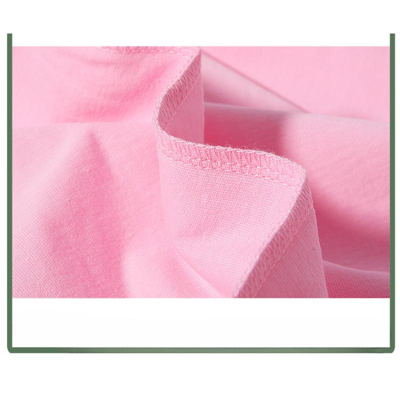 Baumwolle kinder rundhals t-shirt mittleren und großen kinder zuckerwatte farbe halbe hülse