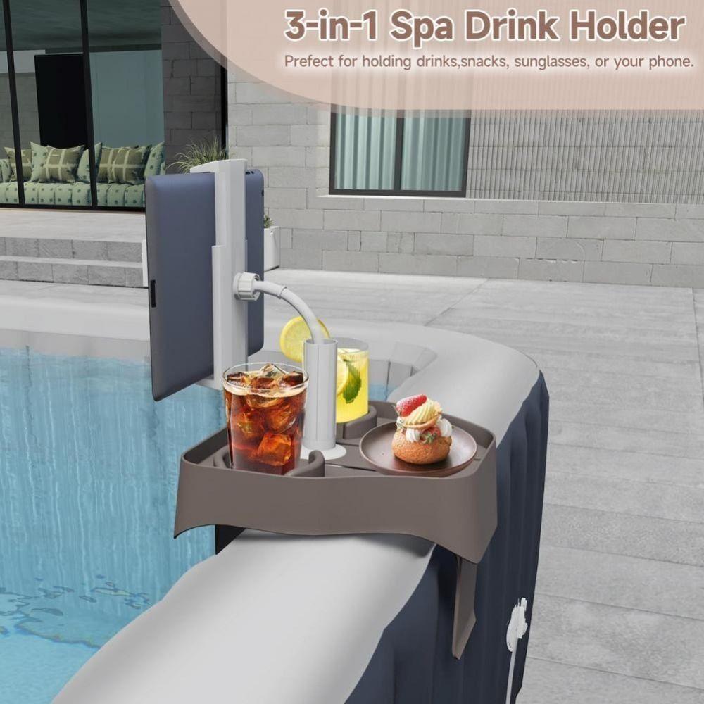 New Multifunctional Adjustable Hot Tub Tray Space Saving Tackle Organizer Cup Holder Spas Hot Tubs Pools Phone Holder