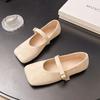 Retro Square Head Baotou Half Slippers Women's 2025 Spring New One-pedal Lazy Casual Flat Bottom Birken Baotou Drag