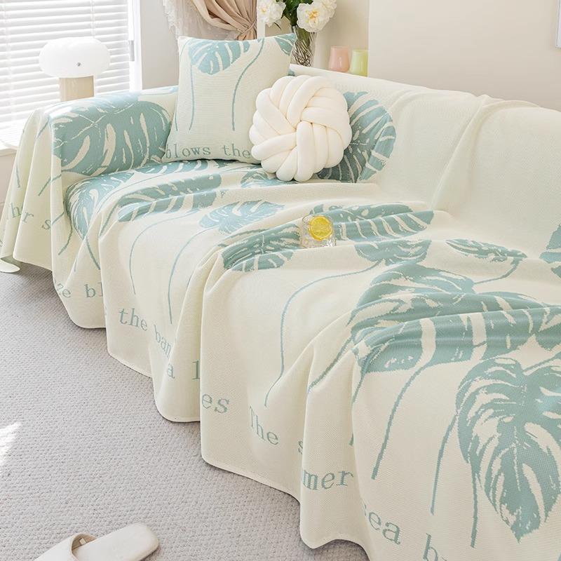 Summer Sofa Towel Full Cover Cloth Ins Style One-Piece Sofa Cushion Non-Stick Wool Summer Ice Silk Sofa Cover Towel