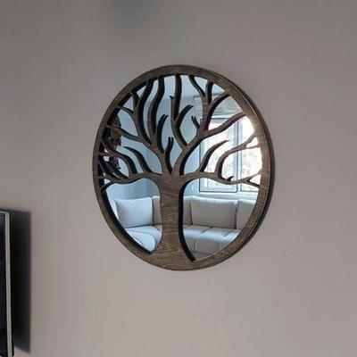 60,96 cm Wandspiegelrahmen Holzdesign Heimdeko Holzspiegelpaneel