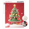 DIY Framed Pearl Painting Kit Christmas Tree with Star and Ornaments 3D Sparkling Bead Art Canvas Relaxing Craft for Home Wall Decor Gift