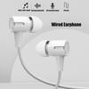 L201 Wired Earphone In-ear Powerful Bass 3.5mm Stereo Earbuds Gaming Headset with Microphone for Mobile Phone