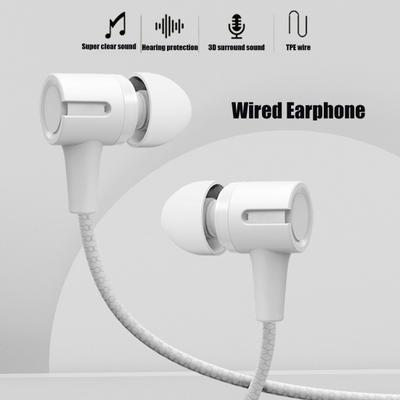 L201 Wired Earphone In-ear Powerful Bass 3.5mm Stereo Earbuds Gaming Headset with Microphone for Mobile Phone