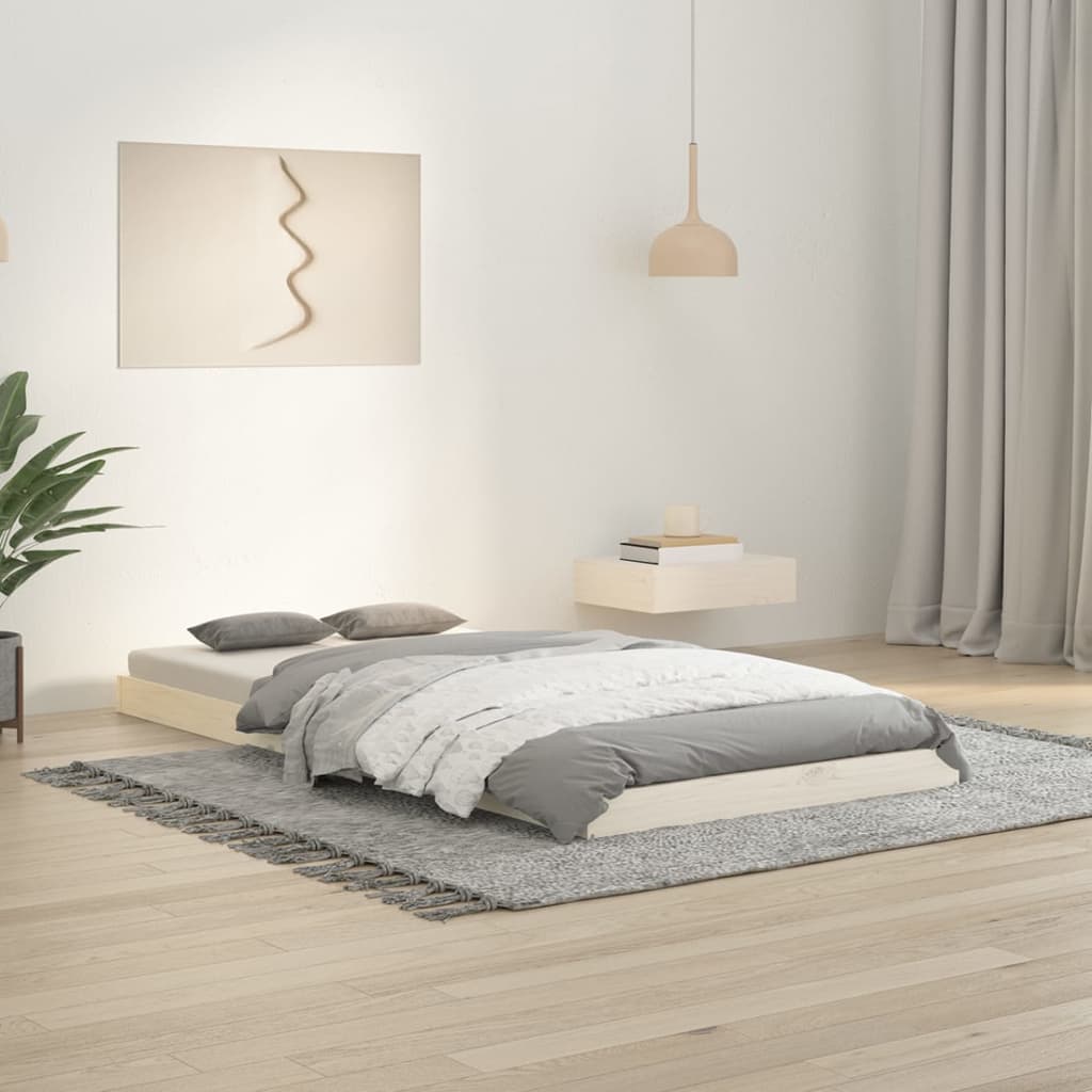 Solid Wood Bed White 90 x 190 cm Pine