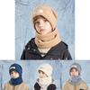Kids Plush Hat And Neck Gaiter Pair With Warmth And Windproof Design For Winter Outdoor Use