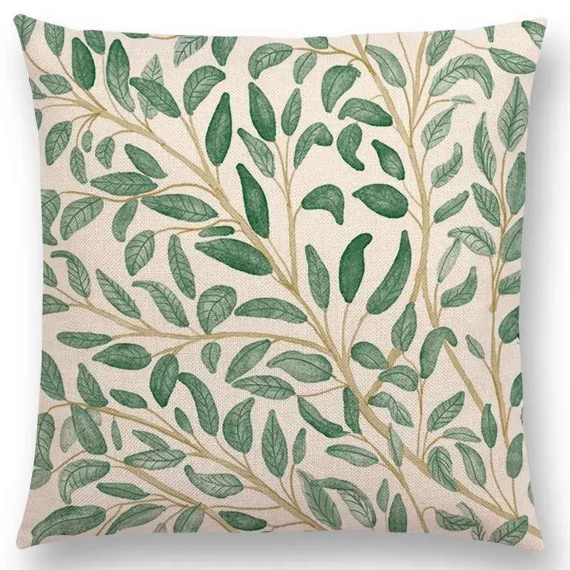 

Прекрасный акварельный чехол для диванной подушки с мини-цветочками и листочками, весенний цветочный садовый узор, красочные растения, наволочка с розой 30x30cm бежевый