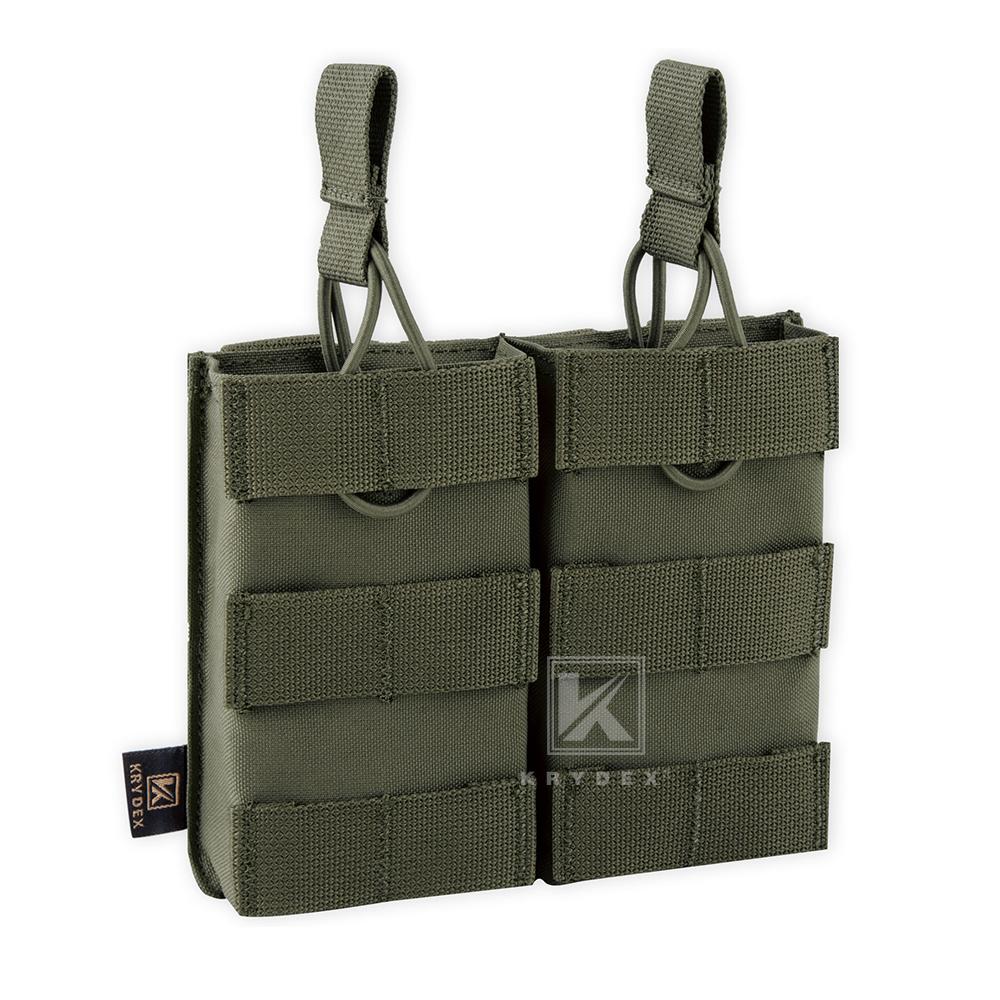 Pochette Chargeur KRYDEX Simple/Double/Triple Ouverture Supérieure Support à Sangle MOLLE Pochette Chargeur pour 5.56mm M4 M16 Accessoires de Chasse