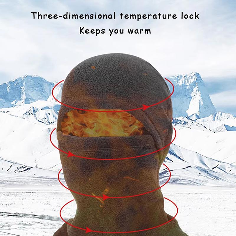 Winter Thermal Fleece Motorcycle Balaclava Full Face Mask Cycling Hood Sports Running Neck Warmer Men Women'S Cover Hat