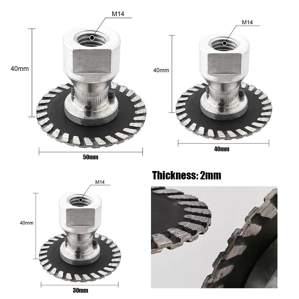 30/40/50mm Gravur Diamant Sägeblatt M14 Gewinde Mit Abnehmbarer Flansch Turbo Trennscheibe Für Granit Marmor Stein Schneidwerkzeug