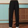 Reebok Solid Color Straight Leg Button Knit Casual Pants Unisex pants Black 23FRC605UGH0