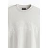 H M Loose FiT PrinTed T sHirT ligHT Gray soHo Ldn