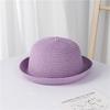 Children's Small Roll Along Straw Hat Summer Girl Flanged Light Board Hat DIY Boys Sunscreen Hat Straw Sun Hat