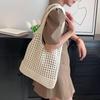 Women Crochet Tote Bag Hollow Beach Bag Large Capacity Handbag  Knitted Shoulder Bag Shopping Bag For Travel Vacation