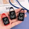 1Pcs LED Mini Electronic Watch Touch Digital Pocket Watch Night Light Hanging Watches Keychain Pendant Students Supplies