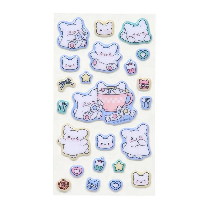 Sanrio HANAMARU OBAKE Puffy Stickers ( Pastel Sweets Pop Blue ) Japan NEW