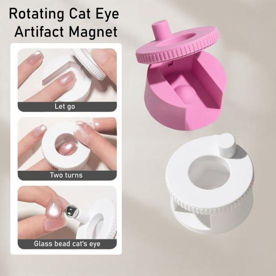 Drehende Katzenaugen-Magnet-Anfängerfreundliche Glasperlen-Nagelmagnet-Spinner DIY Heim-Salon Damen Gel-Nagellack-Nagelkunst Magnetische Werkzeuge