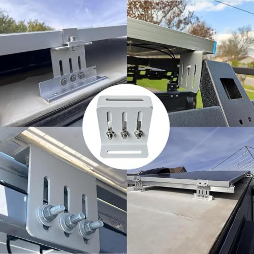 Solar Energy Setup L-shaped Mount Secure Installation For Solar Panels Solar Panel Mounting Aluminum Alloy Construction