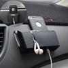 Multi Functional Car Storage Box Removable Adhesive Carbon Fiber Like Mobile Phone Storage Bo