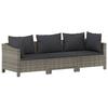VidaXL Salon de Jardin avec Coussins 3 pcs, Ensemble de Meubles de Terrasse, Mobilier d'Extérieur, Canapé de Patio, Moderne, 3187262