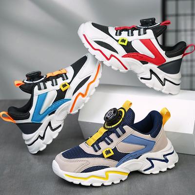 Çocuk Spor Ayakkabıları Kız Çocuk Spor Ayakkabıları Moda Erkek Çocuk Spor Ayakkabıları Hızlı ve Rahat Döner Düğmeli Spor Ayakkabıları