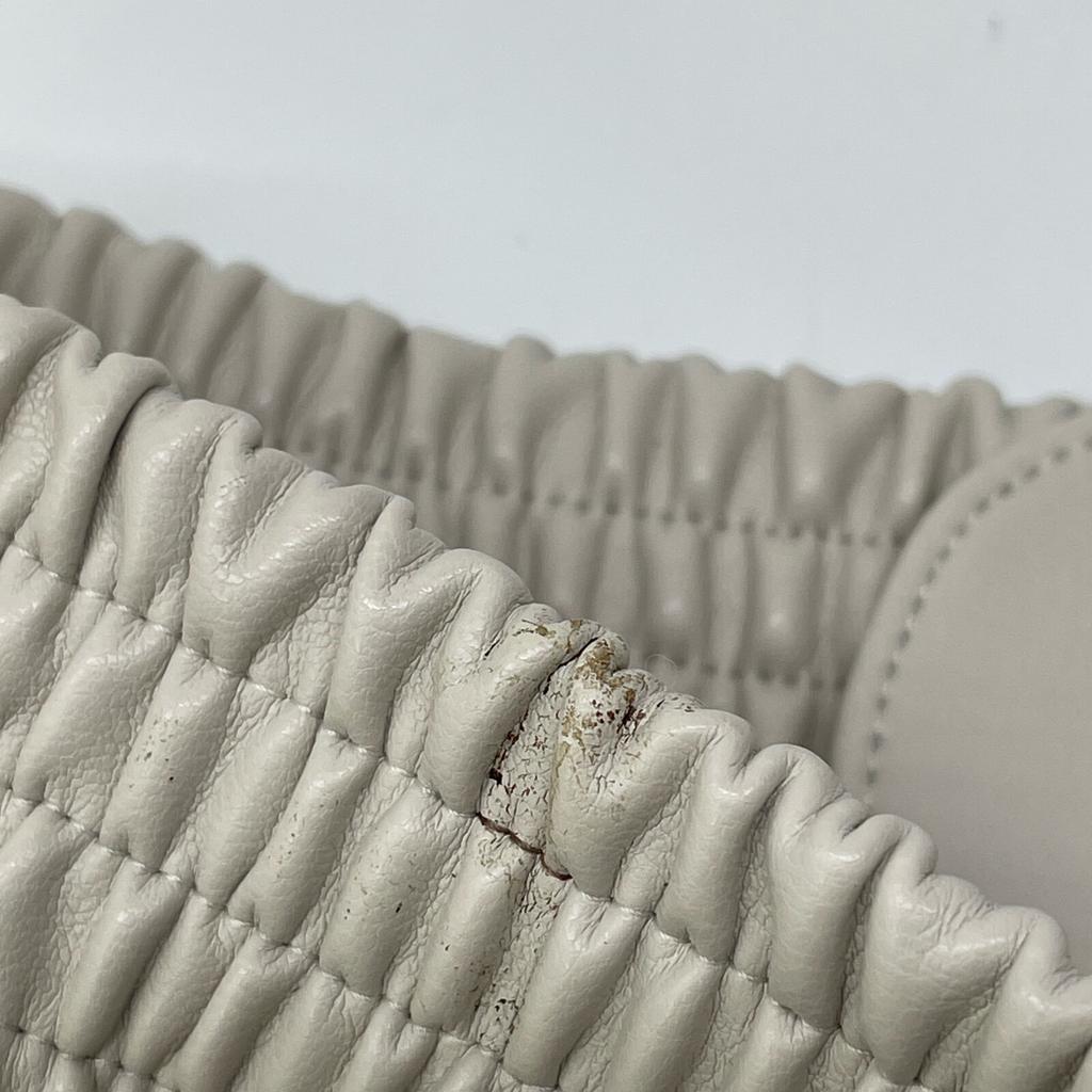 HYKE 24AW 242-13302 Cream ECO-LEATHER PANTS Bottoms 1 beigeUsed