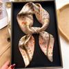 Small Floral Temperament Scarf Color Blocked Silk Imitation Women's Square 70x70cm Headscarf Shawl Travel