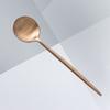 Stainless Steel Coffee Spoon Mini Round Polishing Espresso Spoon Antipasto Spoon for Coffee Dessert Cake (Rose Gold)