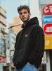 Herren Oversize Schwarzer Teddy Einfache Krone Sherpa Hoodie XS