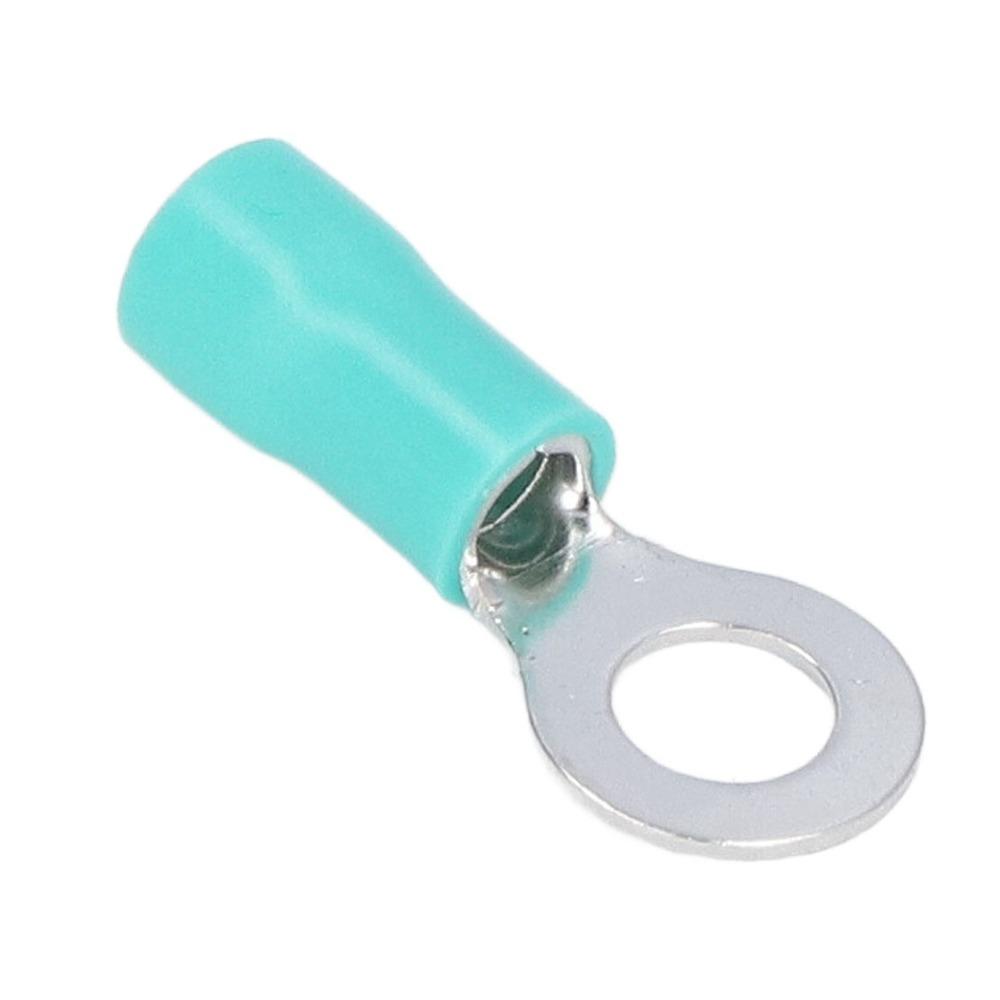 100PCS RV5.5-6 Insulated Wire Terminal Green AWG12-10 Ring Wire Connector Crimp Connectors Industrial Applications