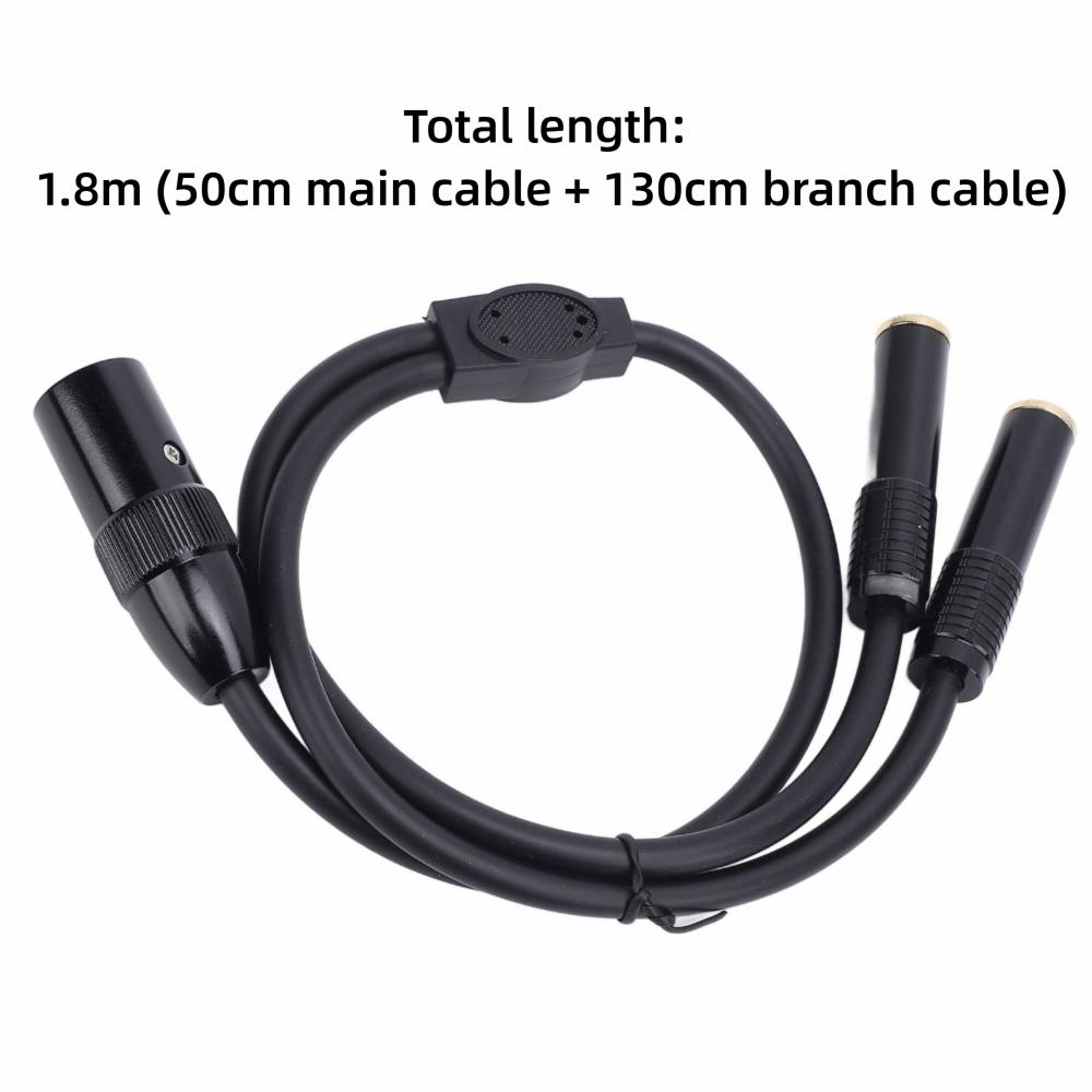 Gold Plated 3Pin XLR Male To Dual 6.35mm Female XLR Male To Dual 1/4inch Microphone Cable  Mixer