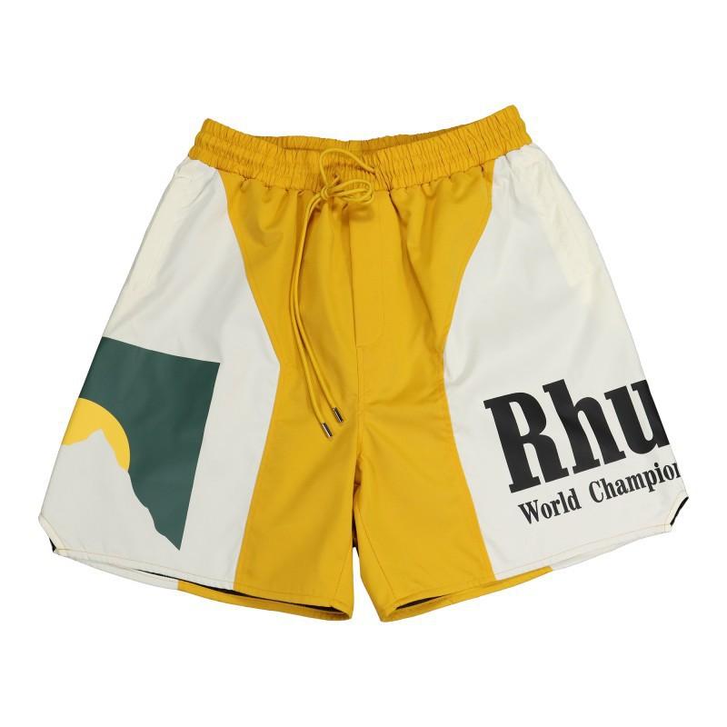 Mens Hip Hop Drawstring Shorts With Reflective 3M Letter Print Loose Fit Streetwear Cargo Jogger Pants