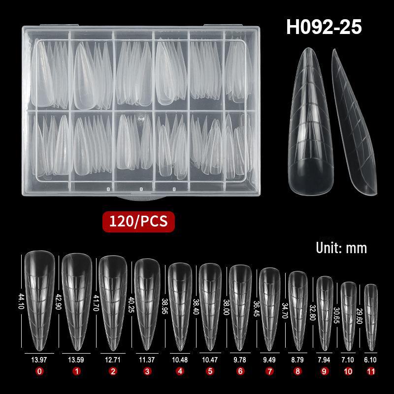 120-Piece Reusable Nail Extension Kit: Glue, Mold & Crystal Nail Pieces