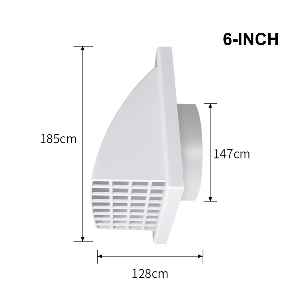 Grilă de Ventilație de Perete Exterior cu Valvă Material ABS Hotă de Bucătărie Conductă Ieșire Aer Perete Exterior