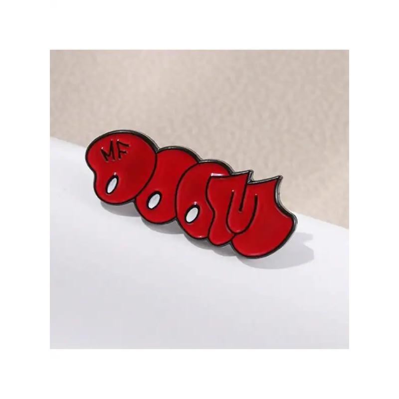 "Doom"" Graffiti Enamel Brooch Badges Pin - Trendy Accessory For Backpack Clothes, Bags & Hats - Durable & Stylish Unisex Gift"