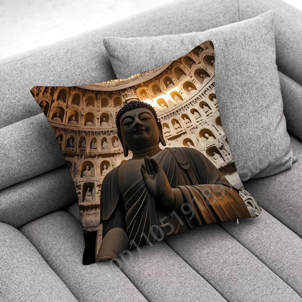 Indie Budda Buddyzm Poszewka na poduszkę dekoracyjną Na 50cm 40cm 55cm 45*45cm 30cm Kwadratowa Poszewka na poduszkę do sypialni