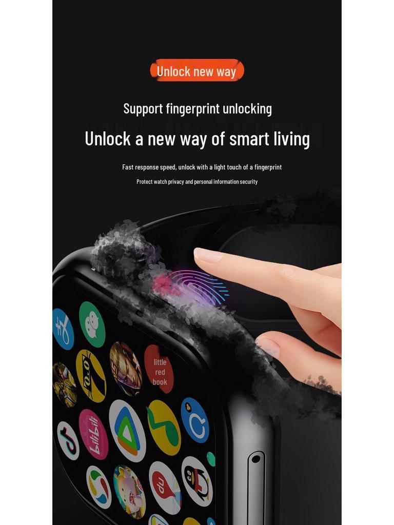 YU11 Smartwatch with WiFi6, SIM, Fingerprint Unlock, Phone Capability, Morse Code, and Little Sumi Integration