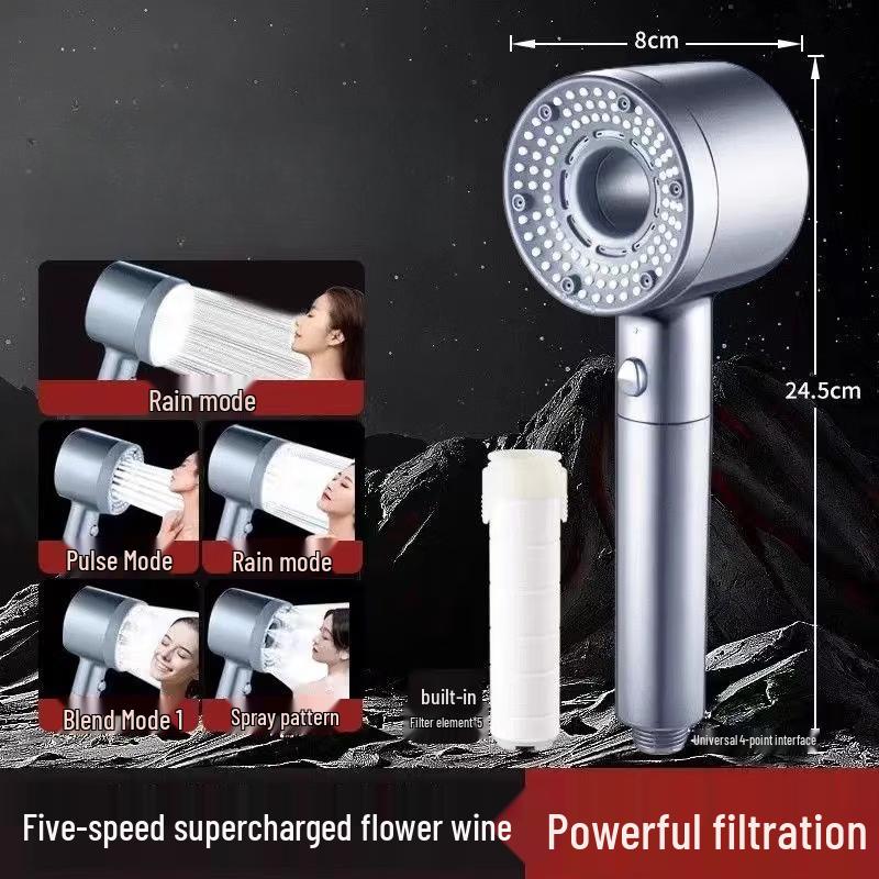 LANGZHIWEN Pressurized Filter Shower Head Set