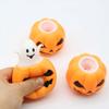 Halloween Pumpkin Ghost Skull Bat Squeezing Decoration Prop Pressure Reducing Toy Thermoplastic Rubber Squeezing Bounce Ball Toy