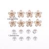 16Pcs Fashion Shoe Charms Set Accessories Hole Shoe Buckle Summer Cute Pearl Daisies 3D Shoes Decorations