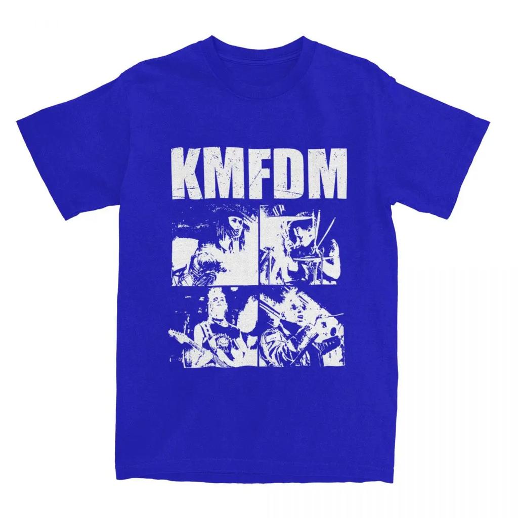 KMFDM T-Shirt Rock Band Hip Hop T Shirts Short Sleeve Y2K Retro Tops Summer Cotton Round Neck 4XL 5XL 6XL Clothing