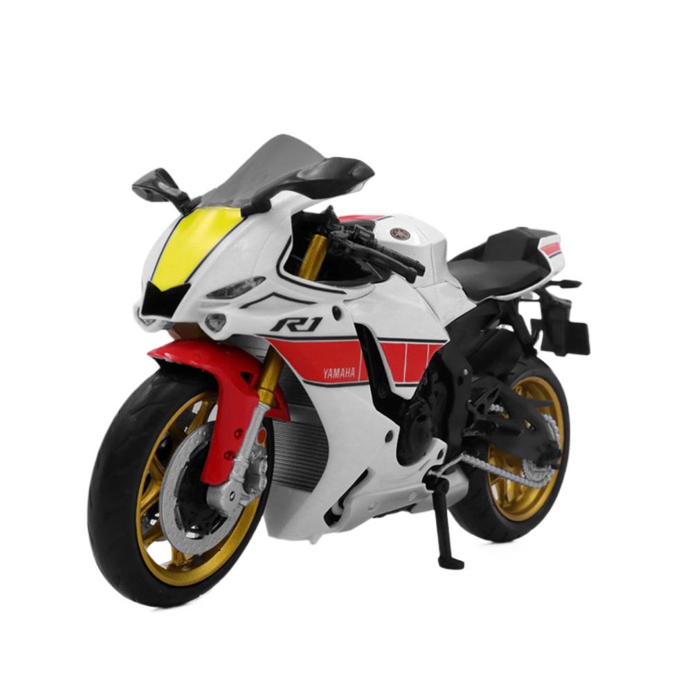 1/12 Scale Yamaha Toy Motors YZF-R1M Alloy Diecasts Motorcycle Models with Shock Absorption Front Wheel Steering Toys for Kids' Gifts