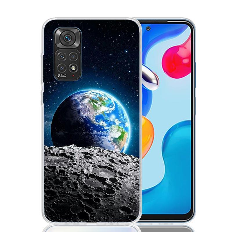 

Earth Stars Space Phone Case For Xiaomi Redmi Note 13 14 15 Pro Plus 12S 12 14S 11S 11E 10 10S 11 11T 5G 4G Cover Coque Redmi No Redmi Note 14 4G
